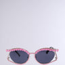 Back View Glitz And Glam Sunglasses In Pink