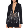 Front View Glitzy Glam Embellished Corset Blazer