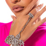 Front View Glitzy Glam Hand Armor Bracelet 