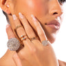 Front View Globetrotter Rhinestone Ring Set