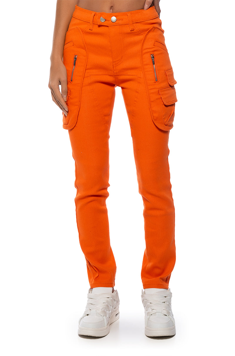Front View Go Hard Cargo Panel Skinny Leg Pant