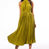 Front View Go To Town Pleated Maxi Dress