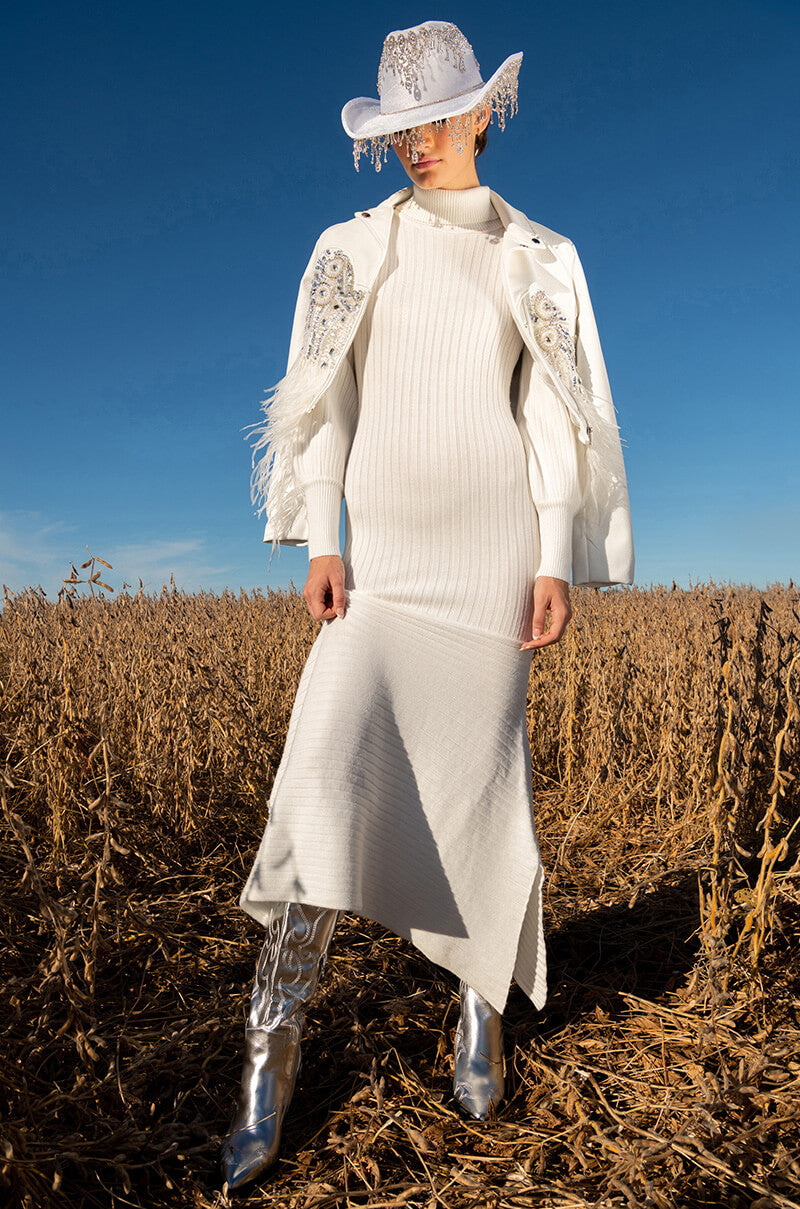 Detail View Goals Af Hand Beaded Feather Trim Moto Jacket