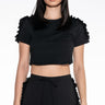 Front View Going To Be Alright Ruffle Crop Top