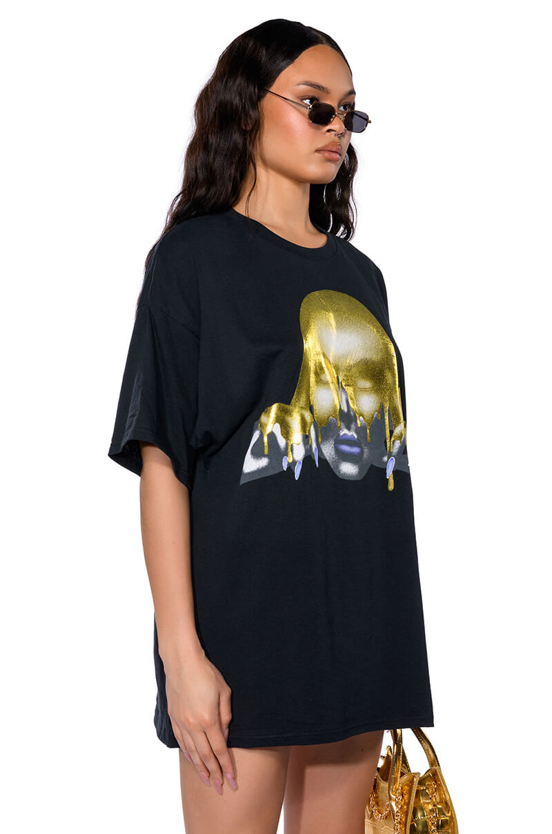 Side View Gold Foil Graphic Tee