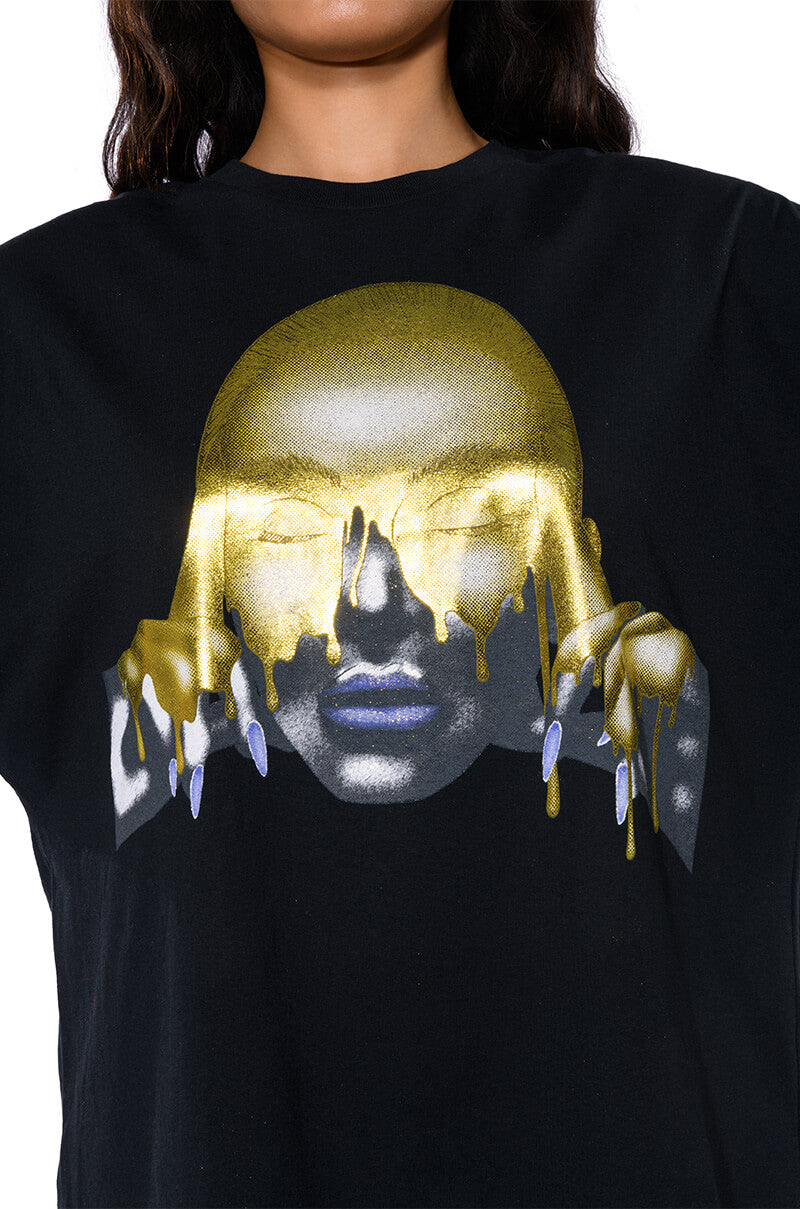 Extra View Gold Foil Graphic Tee