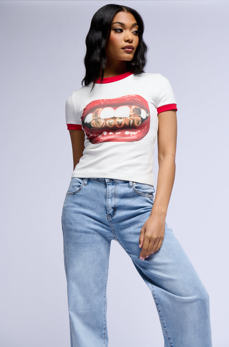 Side View Gold Grill Graphic Tee