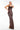 Front View Golden Baby Maxi Satin Dress With Gold Chain Trim