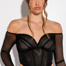 Front View Good 4 U Long Sleeve Mesh Bustier