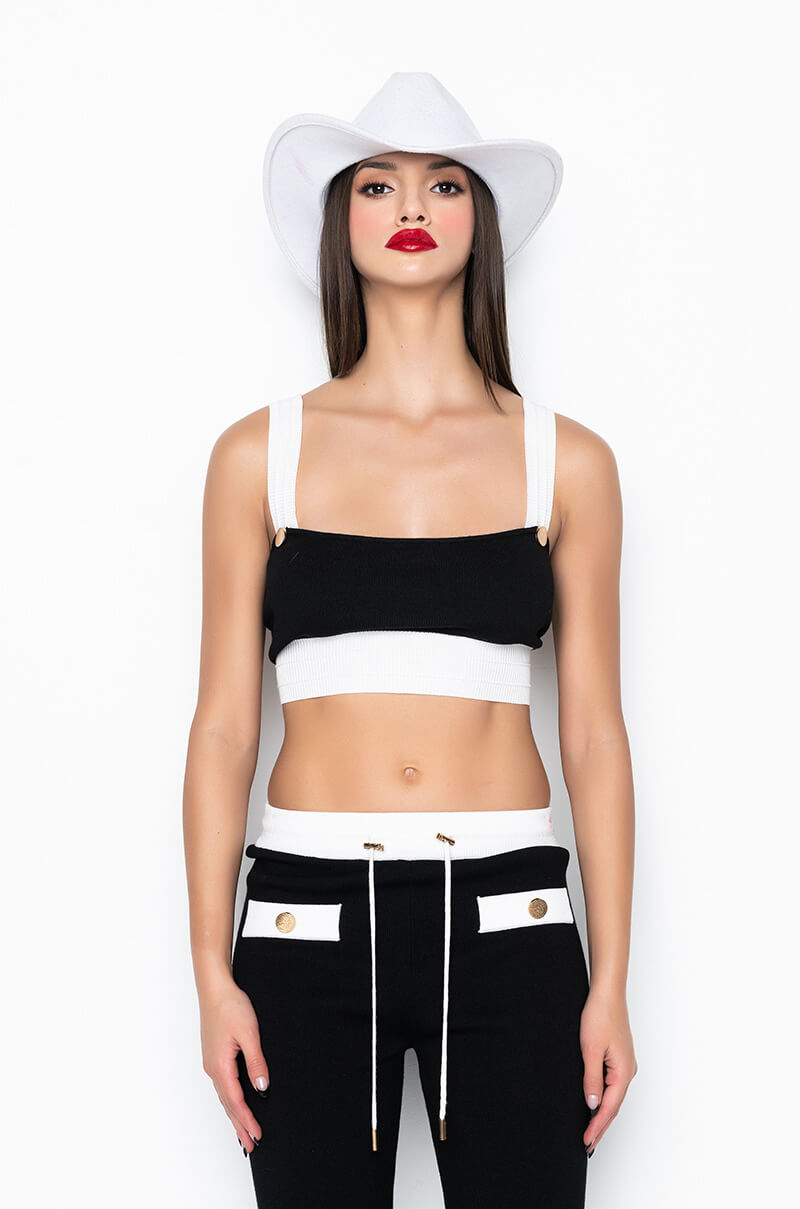Full View Good Dayz Knit Crop Top