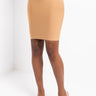 Front View Good Form Bandage Midi Skirt in Beige