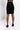 Back View Good Form Bandage Midi Skirt in Black