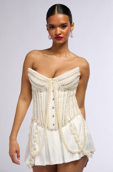 ⭐️カービーさん専用⭐️ANDRÉSD pearl bustier dress good-girl-gone-bad-pearl-