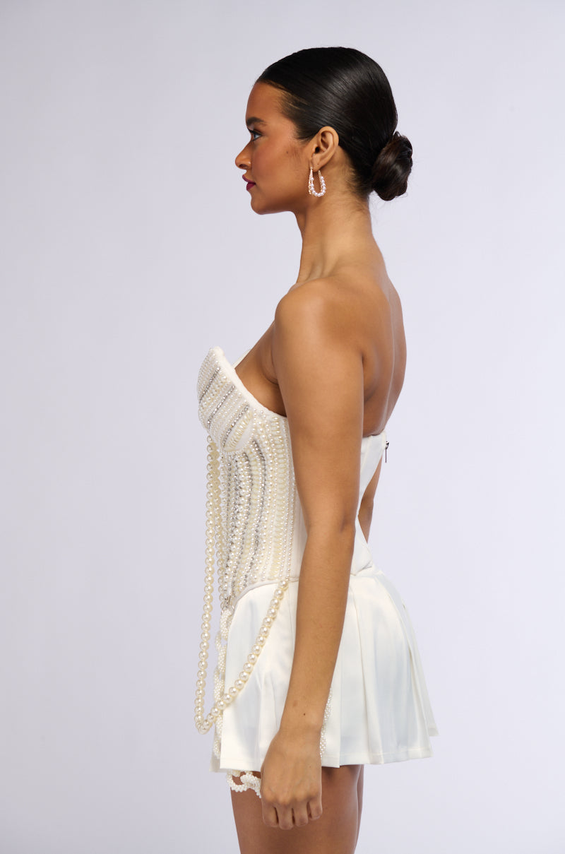Side View Good Girl Gone Bad Pearl Corset
