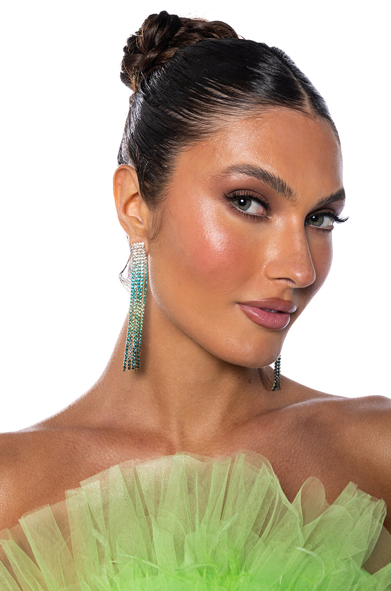 Front View Good Look Rhinestone Earring