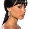 Front View Good Memories Embellished Drop Earrings In Gold