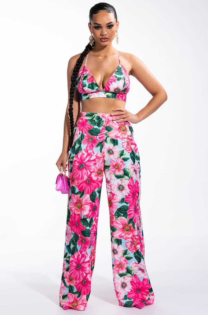 Back View Good To Me Floral Bralette