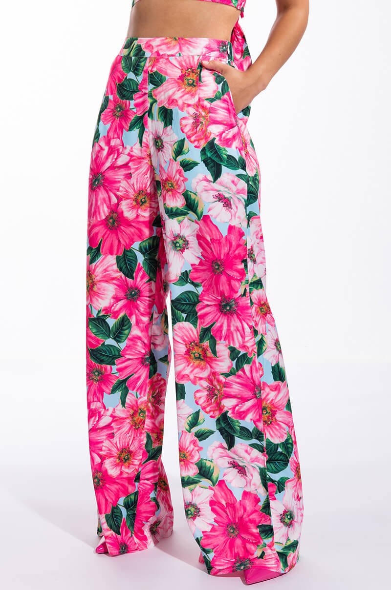 Front View Good To Me Wide Leg Palazzo Pant