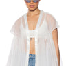 Front View Goody Mesh Overlay Short Duster