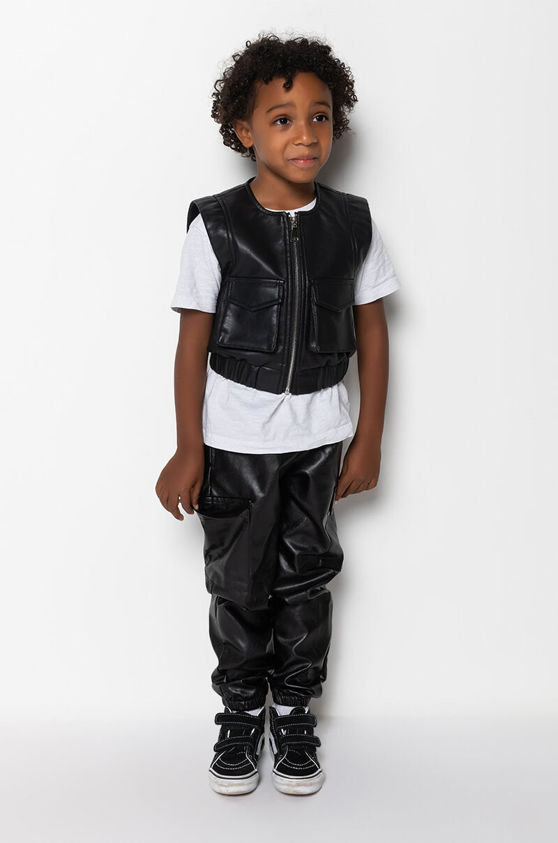 Extra View Got It From My Mama Pleather Utility Vest