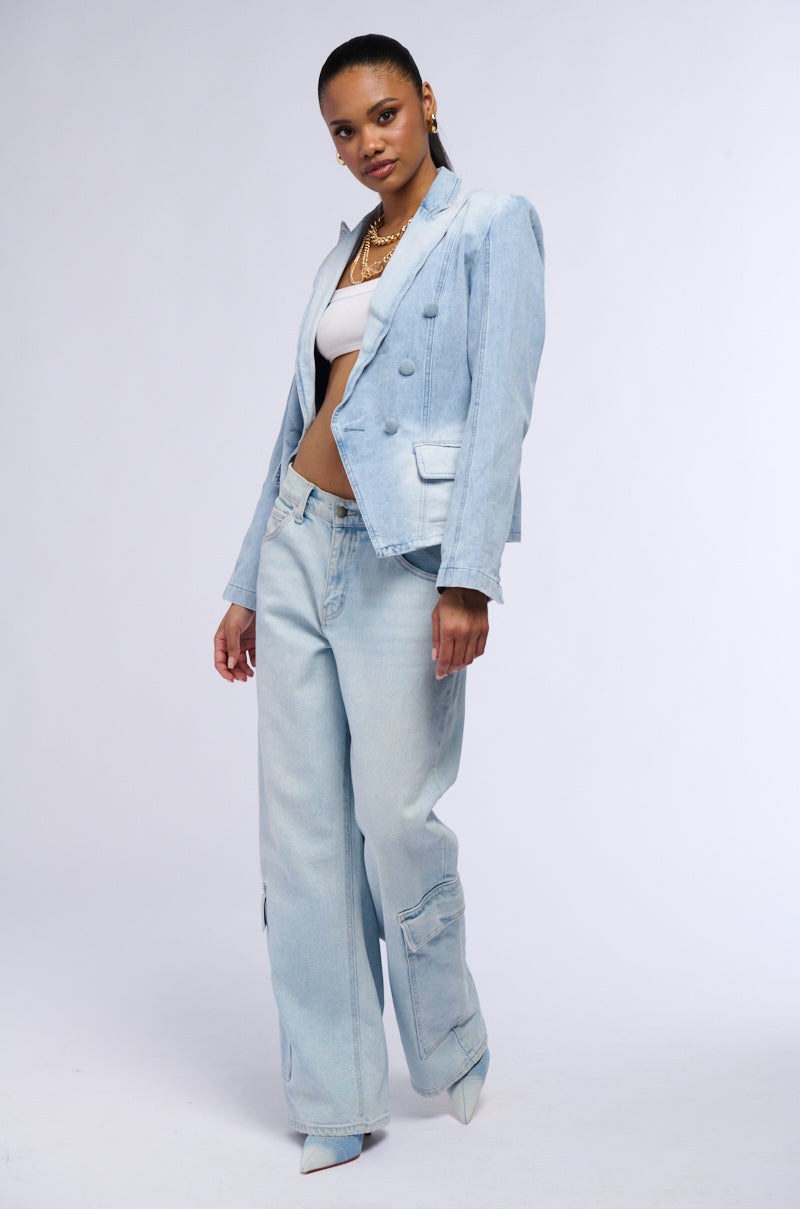 Extra View Got It Together Denim Blazer Jacket