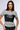 GOT ME TWISTED T SHIRT WITH FAUX LEATHER CORSET DETAIL view 0