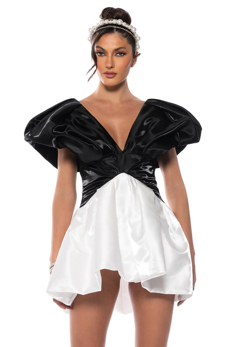 GRACE PUFF SLEEVE MINI DRESS view 0