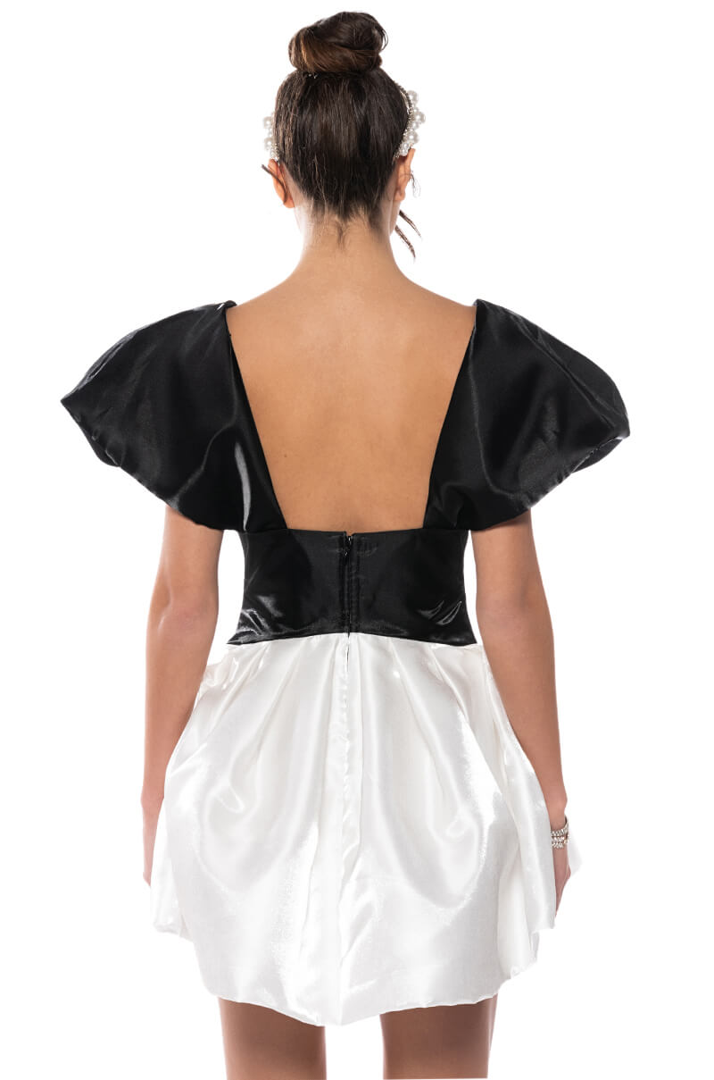 Detail View Grace Puff Sleeve Mini Dress