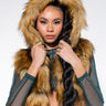 Front View Gracelle Mini Faux Fur Vest