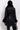 Back View Gram Girl Pu Dressy Coat With Faux Fur Collar And Wrists in Black