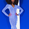 Front View Gram Ready Slinky Midi Dress