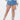 Front View Grazie Ruffle Denim Mini Skirt