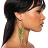 Front View Green Goddess Earring