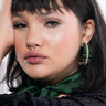 Front View Green With Envy Hoop Earrings