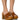 Front View Groovy Chunky Platform Sandal In Tan