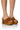 Front View Groovy Chunky Platform Sandal In Tan