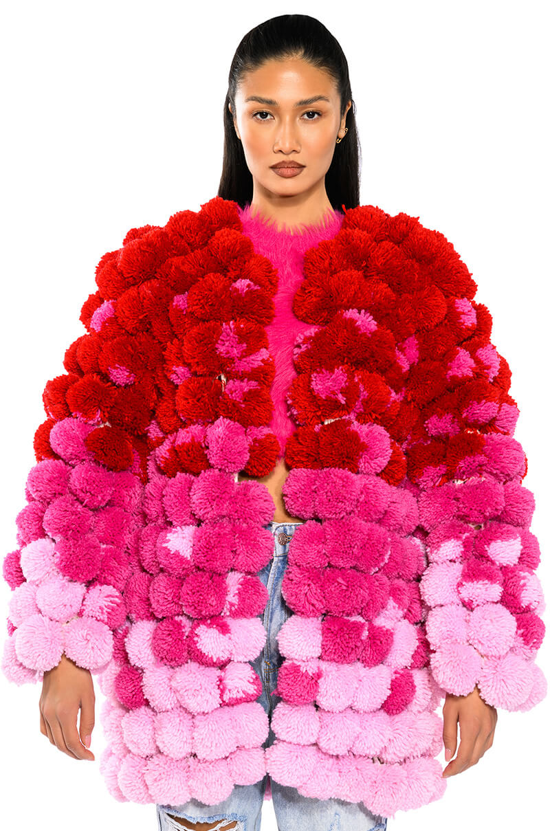 Front View Gumball Pom Pom Sweater 0