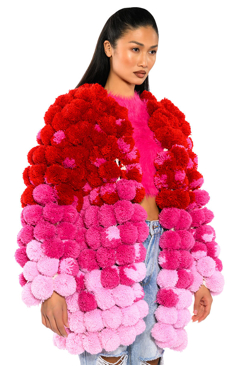 Side View Gumball Pom Pom Sweater 1
