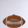 Side View Half Time Show Embellished Clutch In Brown