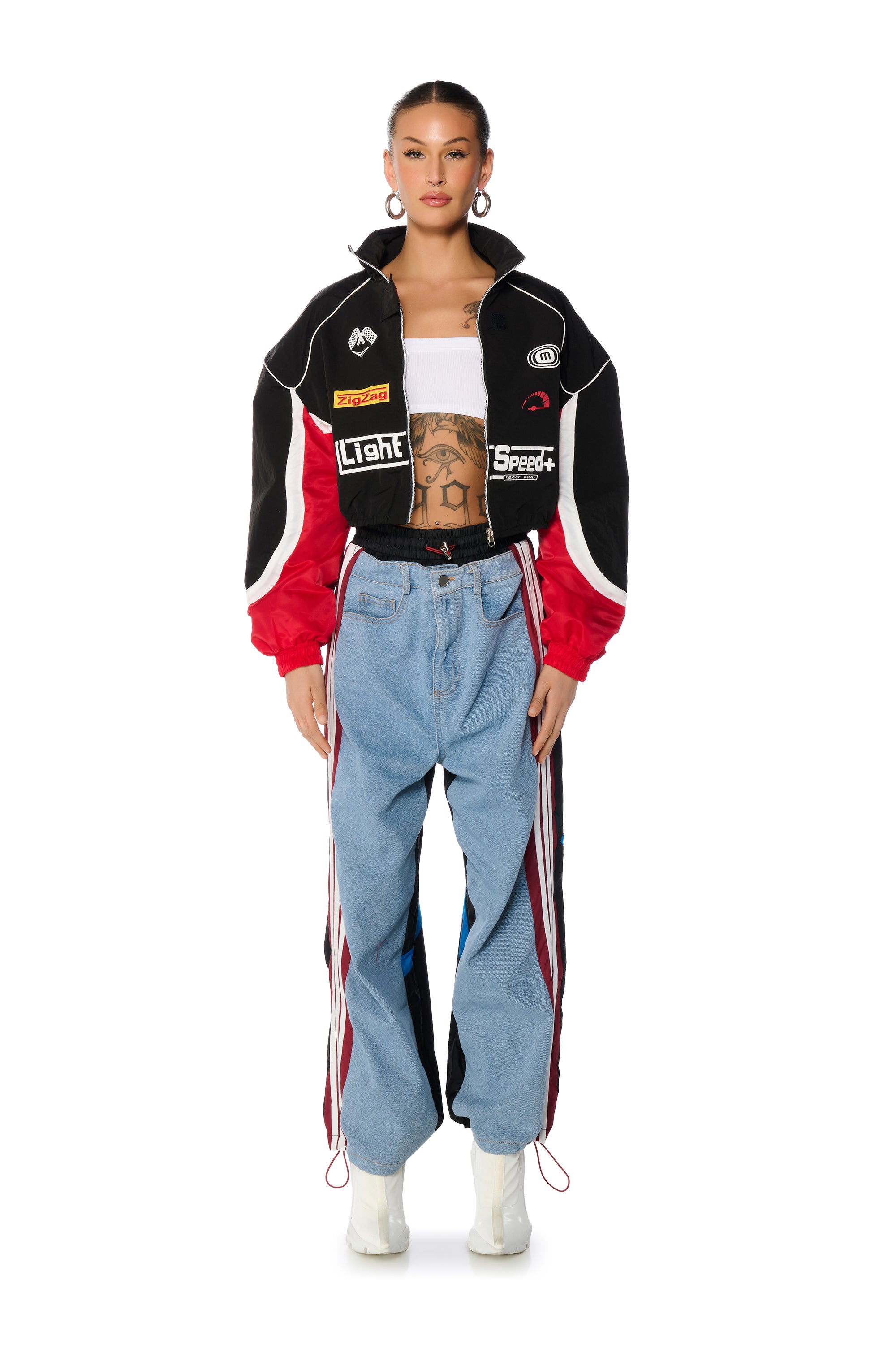 Extra View Hamilton Nylon Racing Bomber Jacket