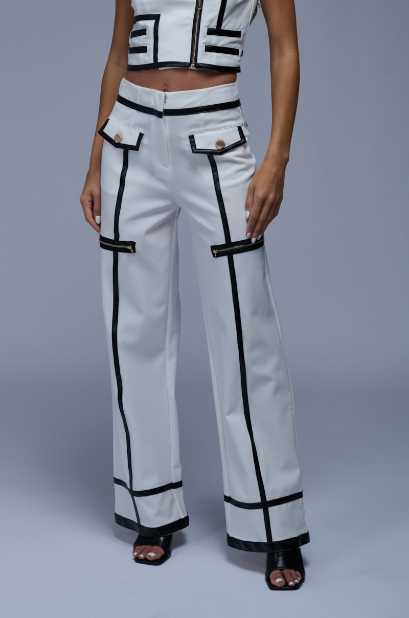 Front View Hamptons Trimmed Trouser