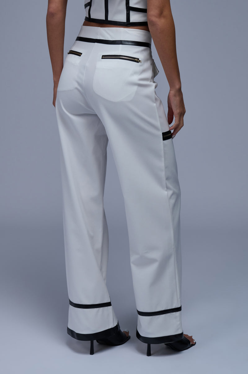Back View Hamptons Trimmed Trouser