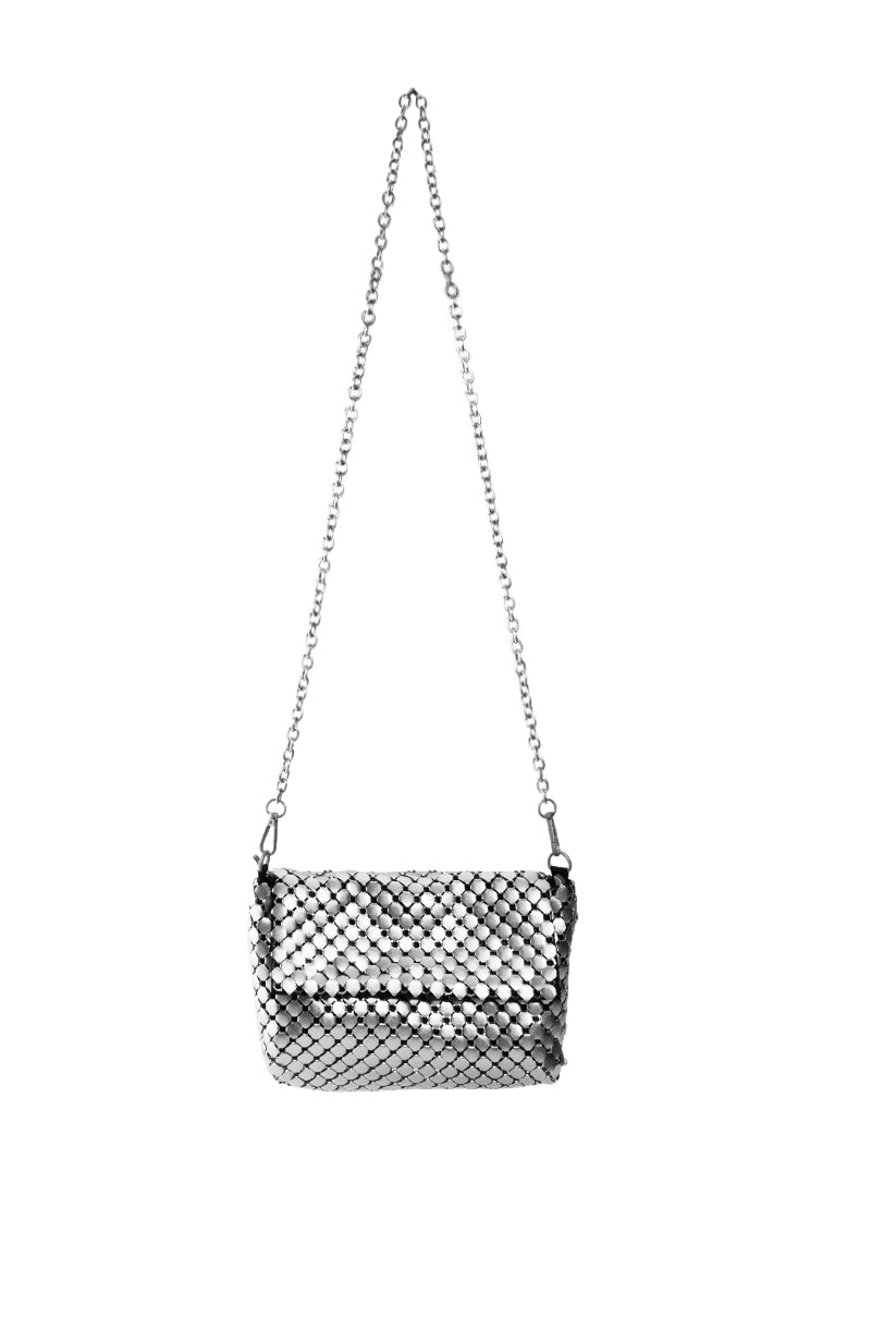 Back View Hanka Clutch In Silver 2