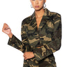 Front View Hansel Camo Cropped Blazer