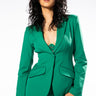 Front View Hansel Fitted Blazer In Green