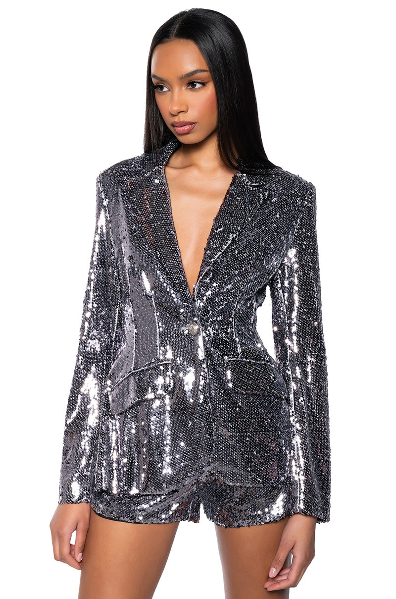 HANSEL HOLIDAY SEQUIN FITTED BLAZER view 0