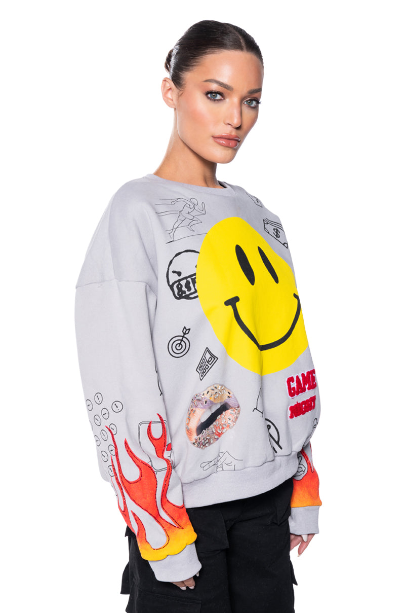 Back View Happier Than Ever Crewneck Sweatshirt