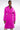 Side View Happy Hour Wool Like Trench Coat In Fuchsia