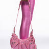 Front View Harlin Pink Embellished Bag