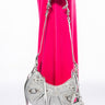 Front View Harlin Silver Embellished Bag